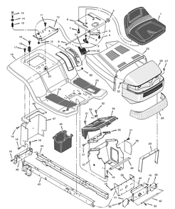 Part Location Diagram of F-020735L Murray Instruction Book & Parts List